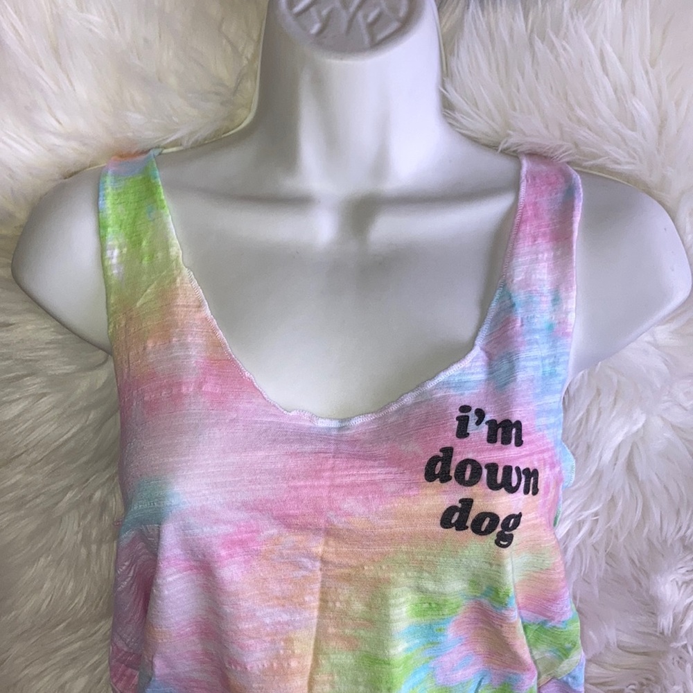 PINK VS “I’m Down Dog” Yoga Sleep Tank Top L